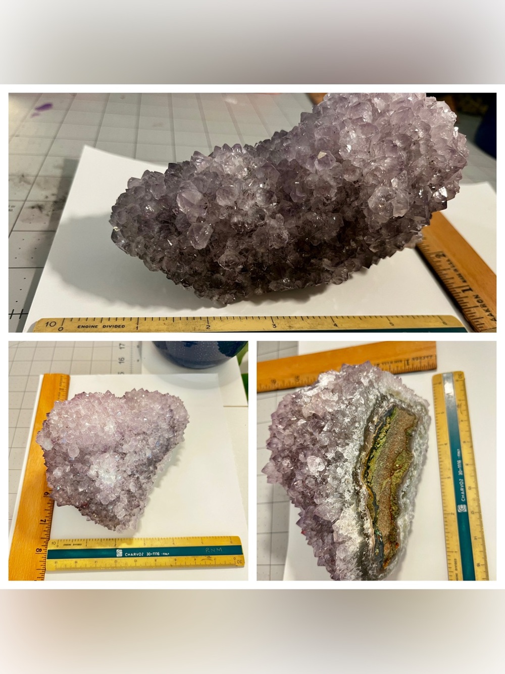 Amethyst Crystal Geode Cluster - Pale Lavender Purple